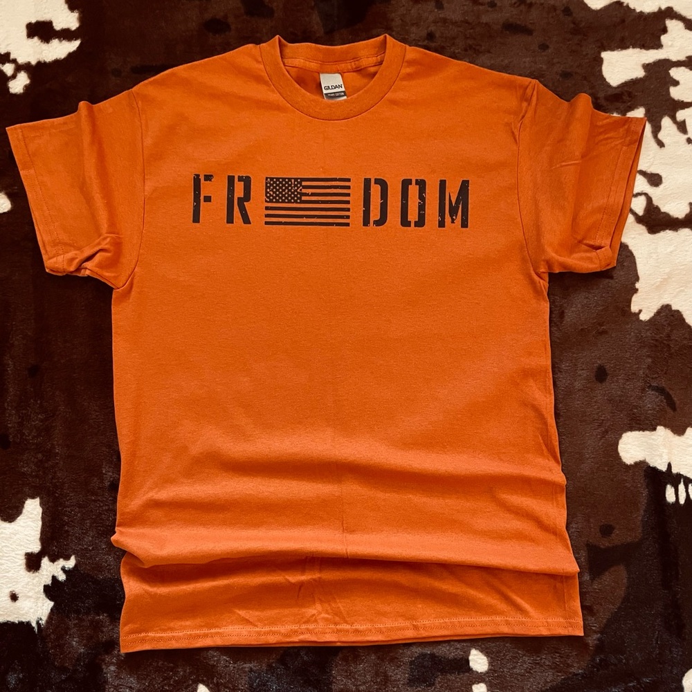 Burnt Orange “Freedom” Tee!